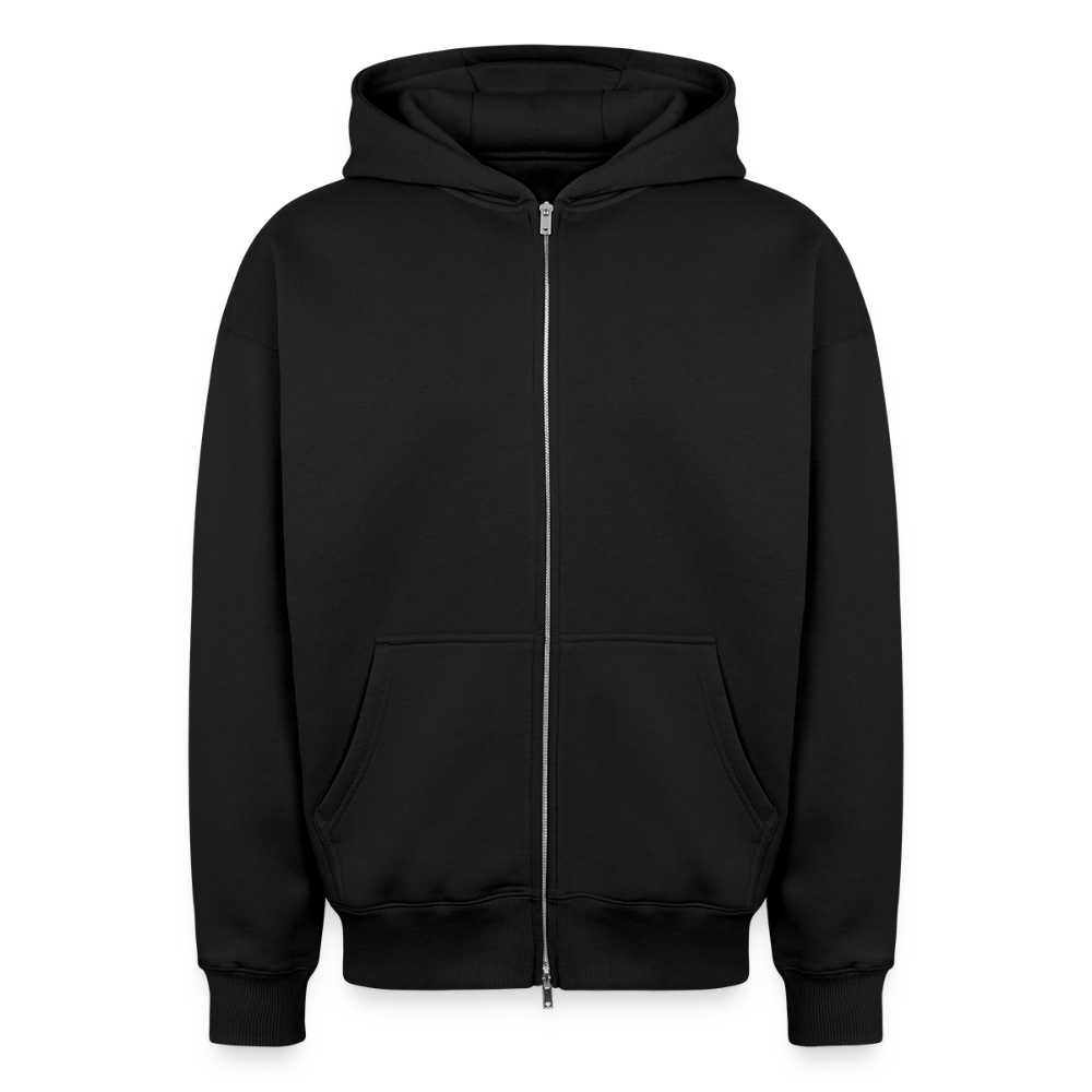 Oversized Heavyweight Kapuzenjacke - Jesus begegnet heute noch - Schwarz