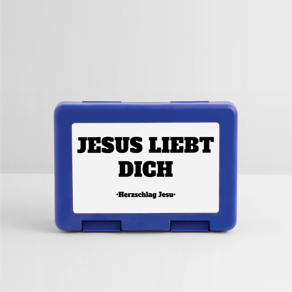 Brotdose - Jesus liebt dich - Royalblau