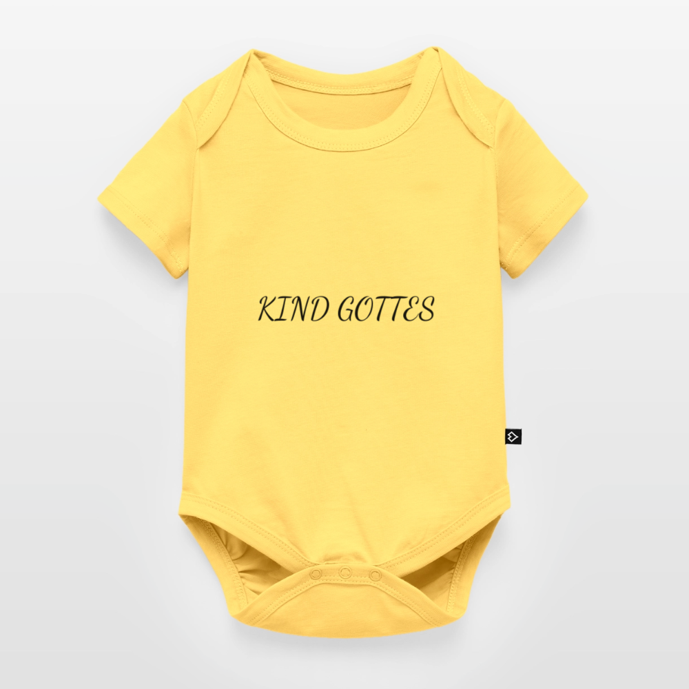 Baby Bio-Kurzarm-Body - KIND GOTTES - Pastellgelb