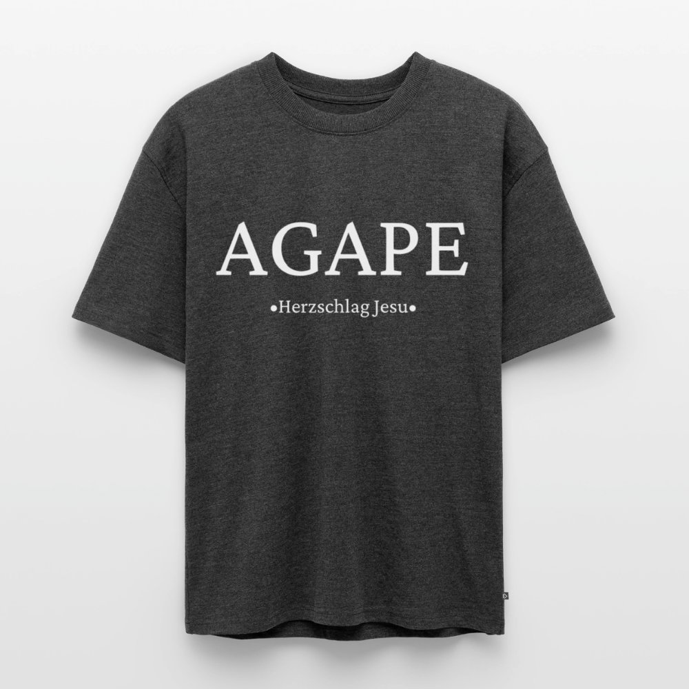 Unisex Premium Oversized Bio T-Shirt - Agape - Anthrazit meliert