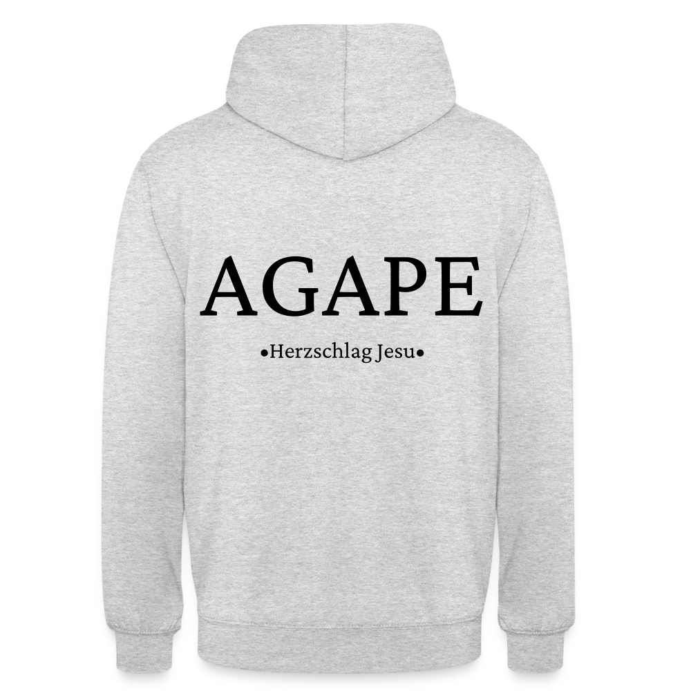 Hoodie - Agape - Hellgrau meliert