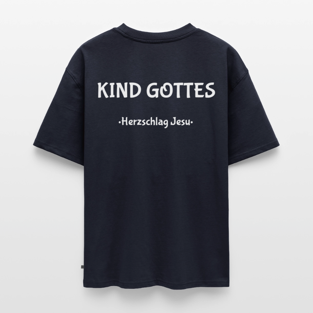 Premium Oversized Bio T-Shirt - Kind Gottes - Navy