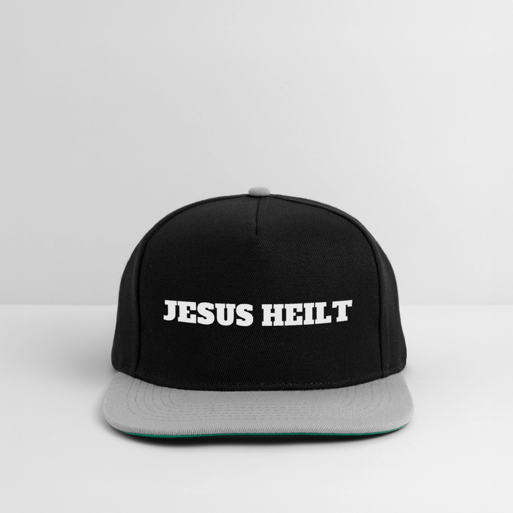Snapback Cap - Jesus Heilt - Schwarz/Grau