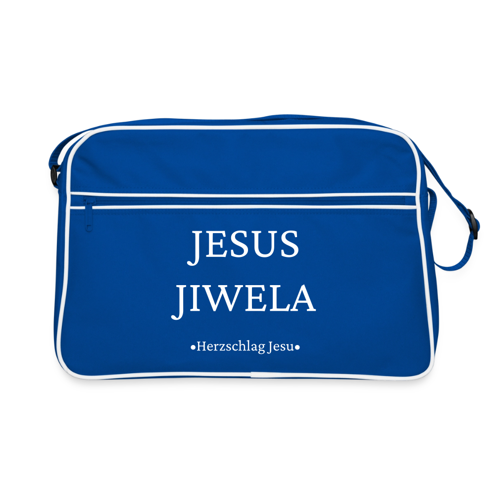 Retro Tasche - Jesus Jiwela - Romenes - Blau/Weiß