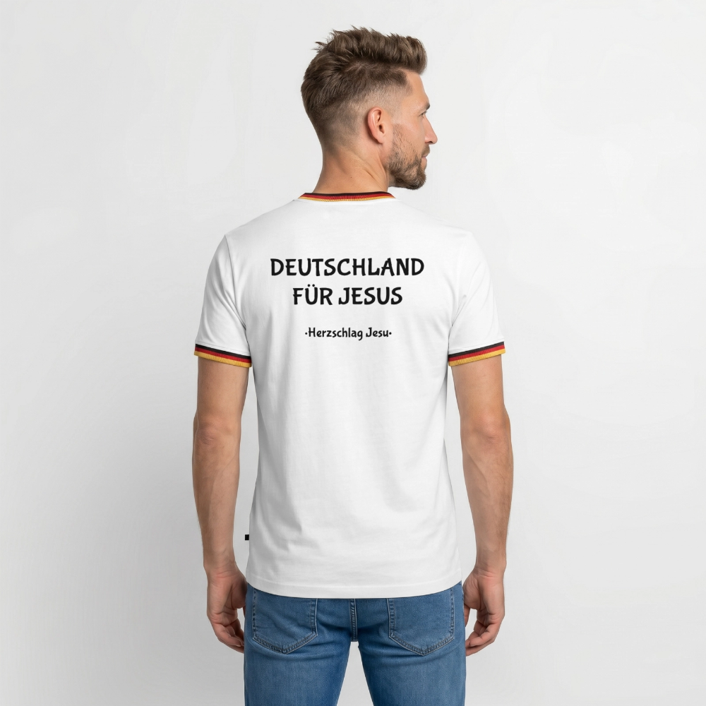 Deutschland T-Shirt - Deutschland für Jesus - Weiß/Dreifarbig