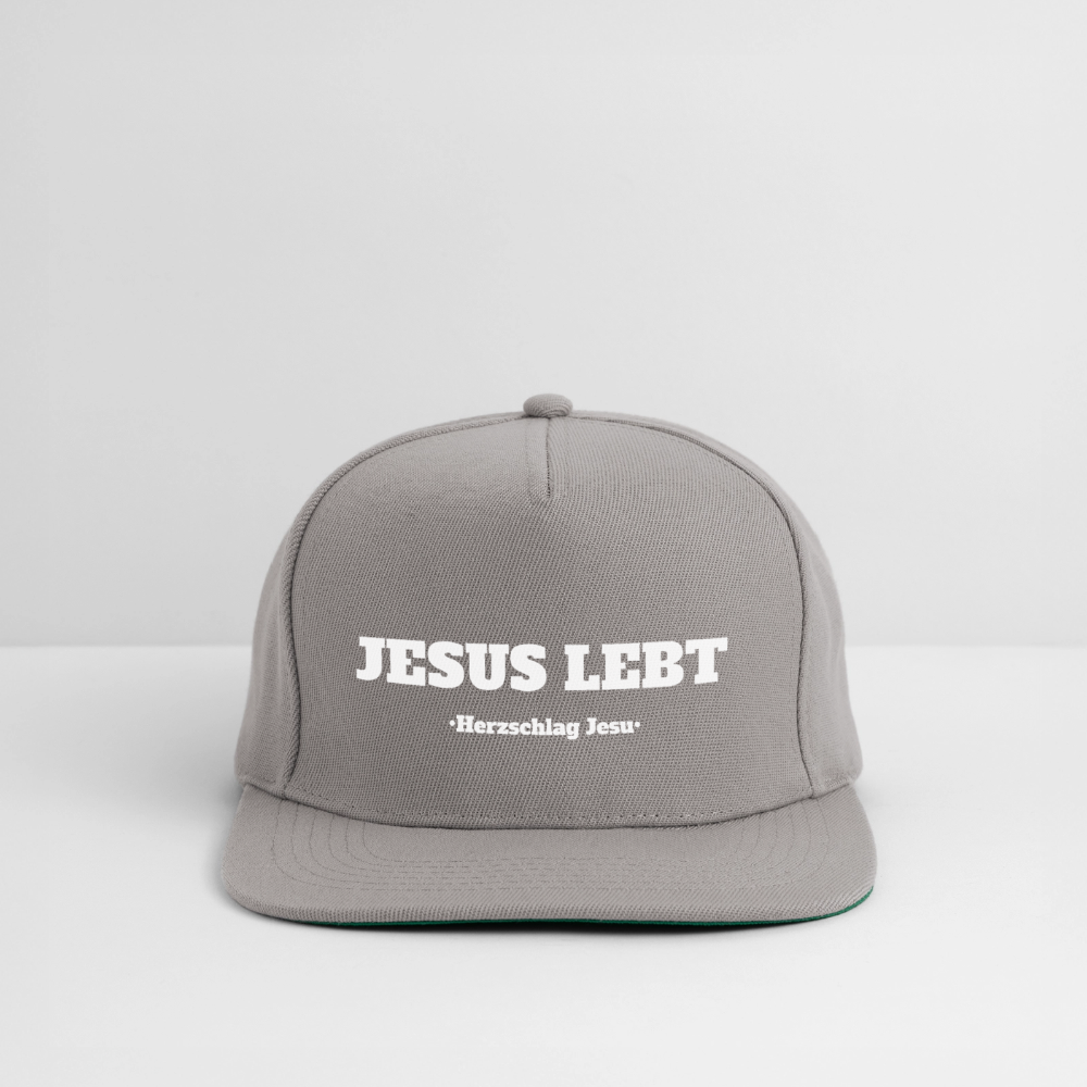 Snapback Cap - Jesus Lebt - Graphit/Graphit