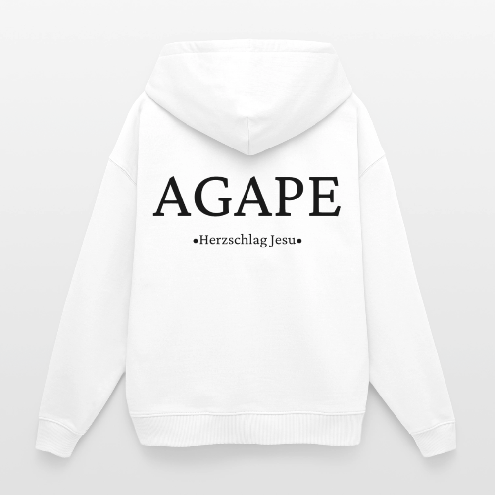 Premium Oversized Hoodie  - Agape - Weiß