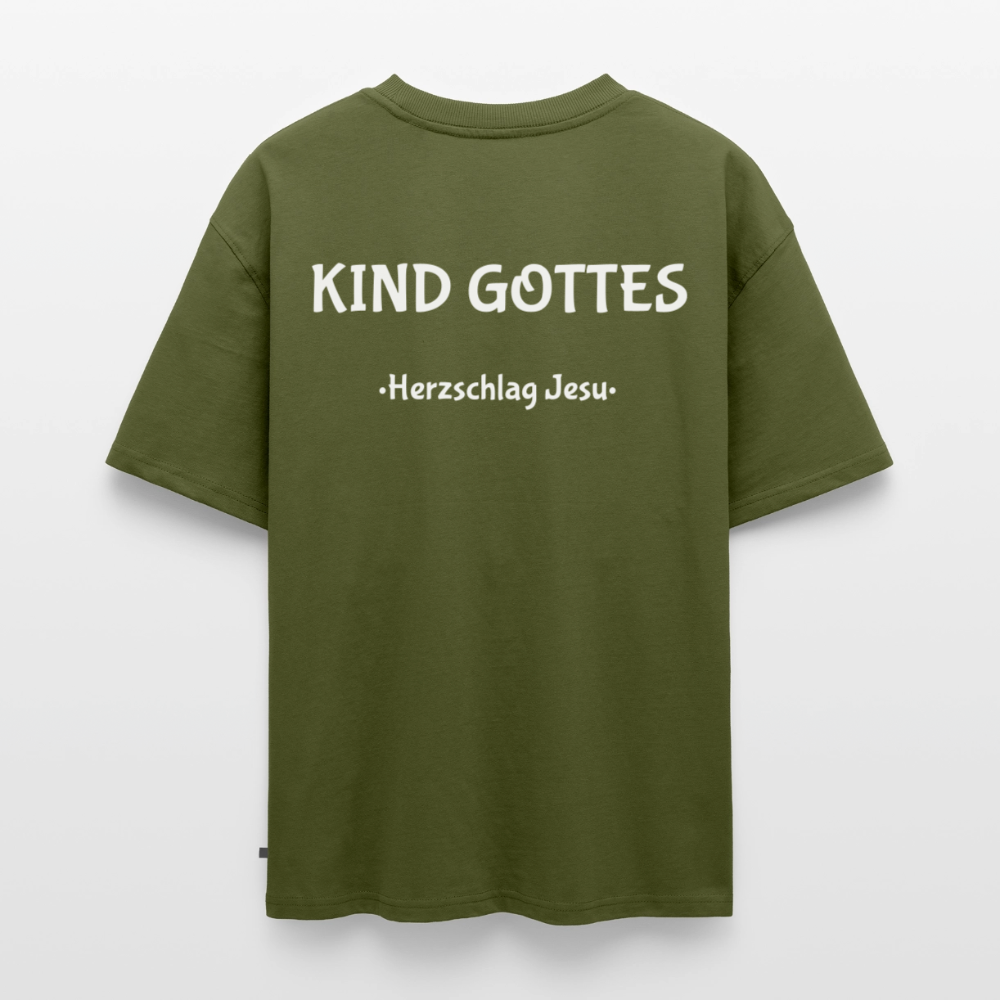 Premium Oversized Bio T-Shirt - Kind Gottes - Khaki