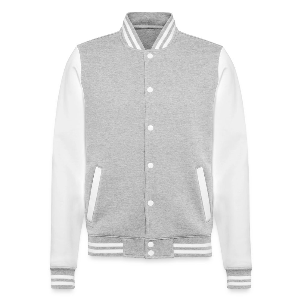 College-Sweatjacke - Johannes 14:6 Jesus ist der weg, die Wahrheit, das leben - Grau meliert/Weiß