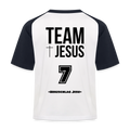Kinder Baseball T-Shirt - Team Jesus 7 - Weiß/Navy