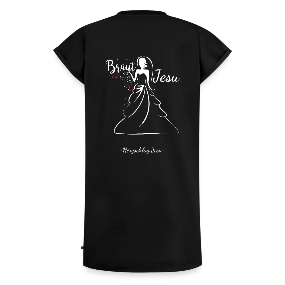 Frauen Premium Organic T-Shirt Kleid - Braut Jesu - Schwarz