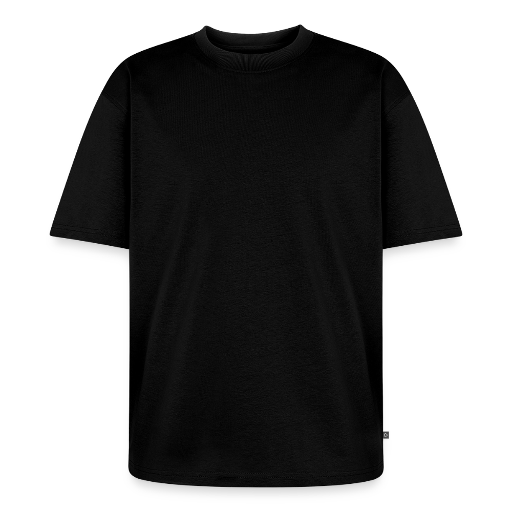 Premium Oversized Bio T-Shirt - Menschen Fischer - Schwarz