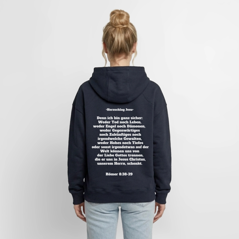 Oversized Heavyweight Kapuzenjacke - Römer 8:38-39 - Navy