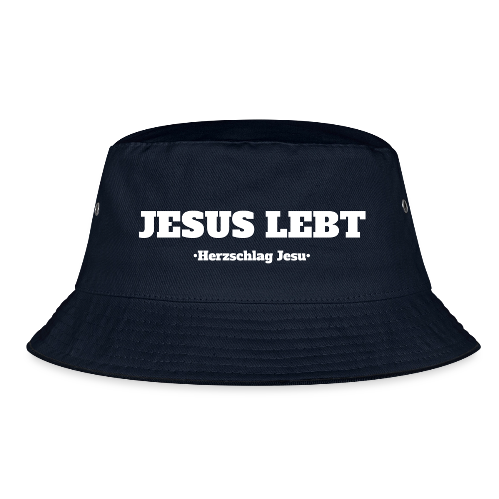 Bucket Hat - Jesus Lebt - Navy