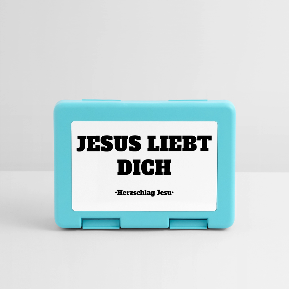 Brotdose - Jesus liebt dich - Saphirblau