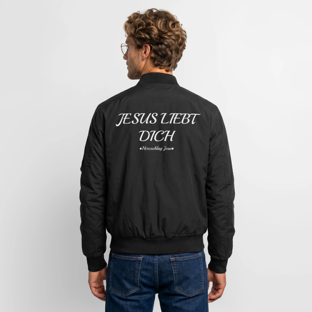 Bomberjacke - JESUS LIEBT DICH - Schwarz
