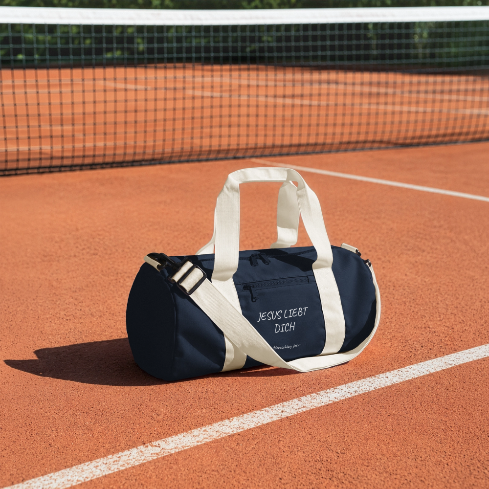 Reisetasche - Jesus liebt dich - Marineblau/Offwhite