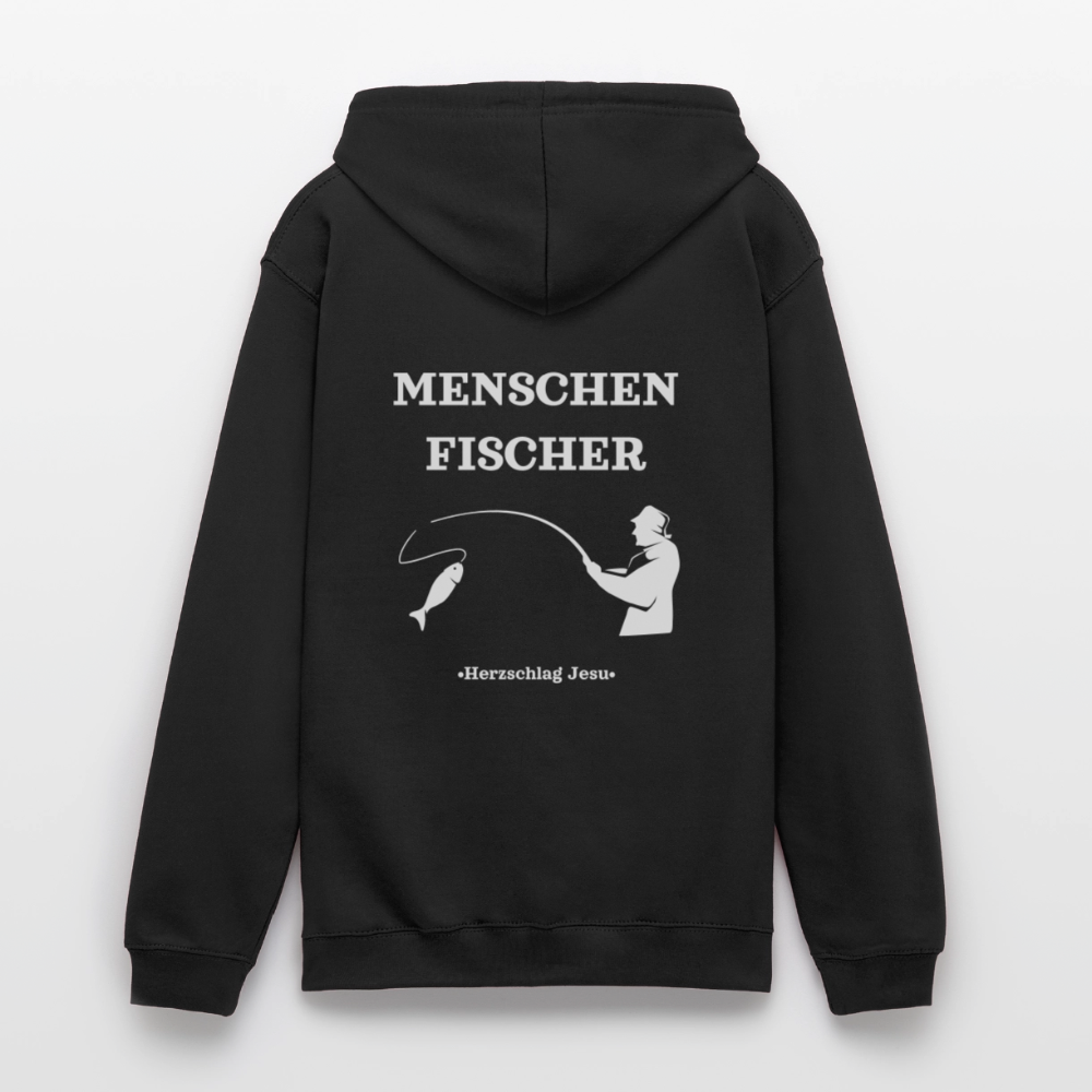 Hoodie -  Menschen Fischer - Schwarz