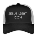 Trucker Cap - Jesus liebt dich - Schwarz/Steingrau