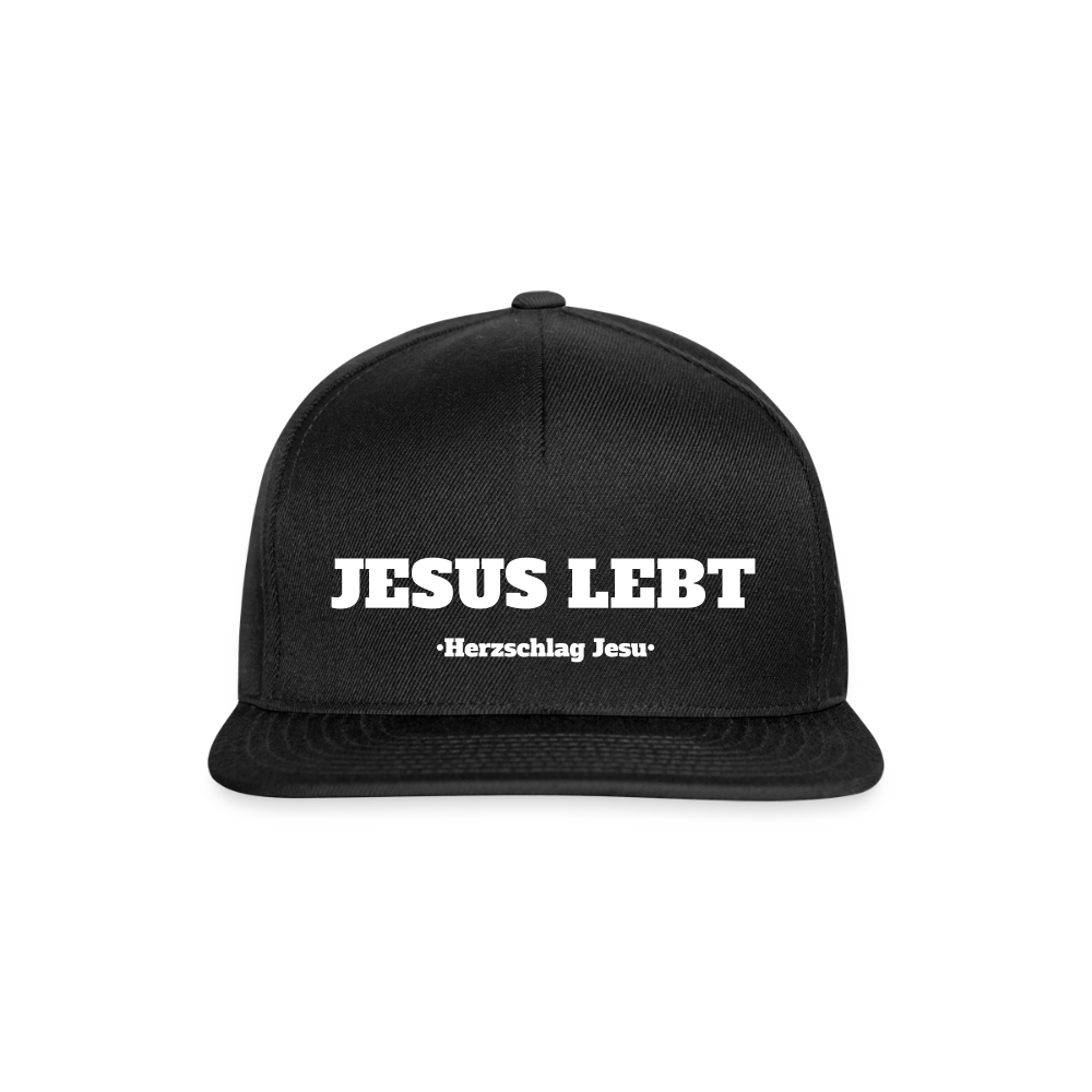 Snapback Cap - Jesus Lebt - Schwarz/Schwarz