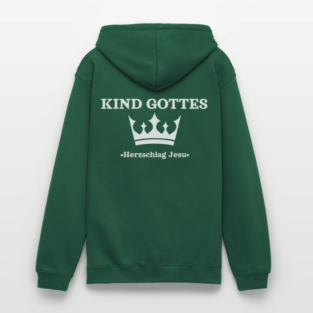 Hoodie - Kind Gottes - mit Krone - Flaschengrün