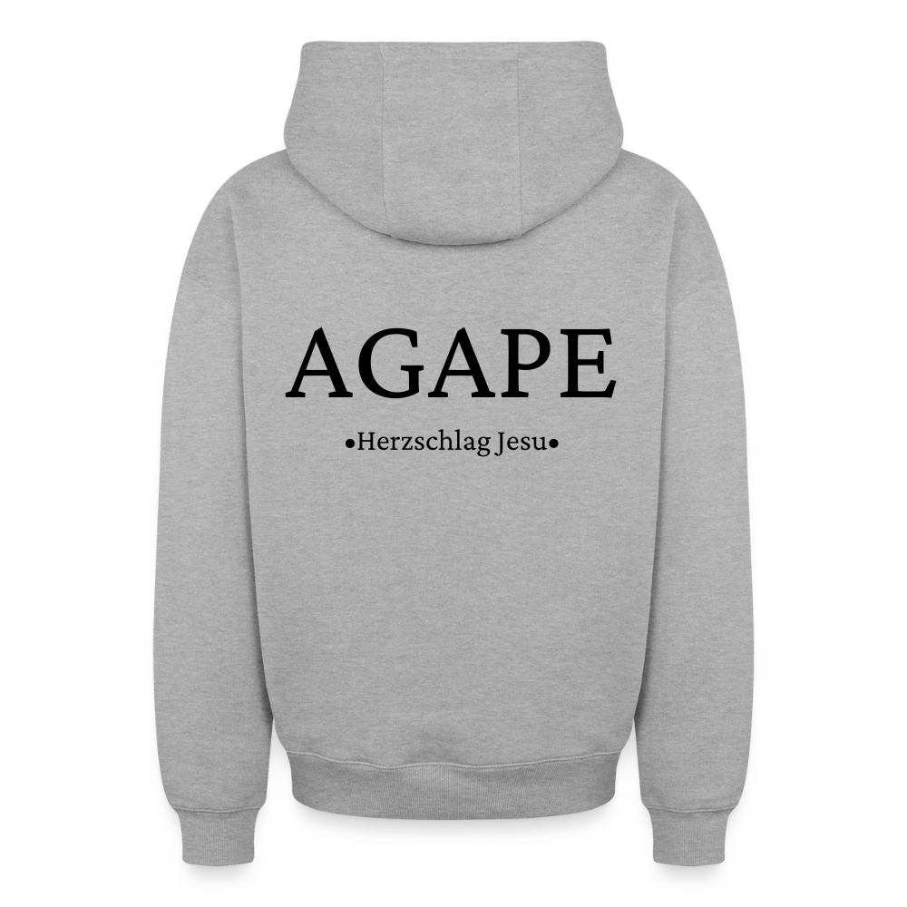 Oversized Heavyweight Kapuzenjacke - Agape - Grau meliert