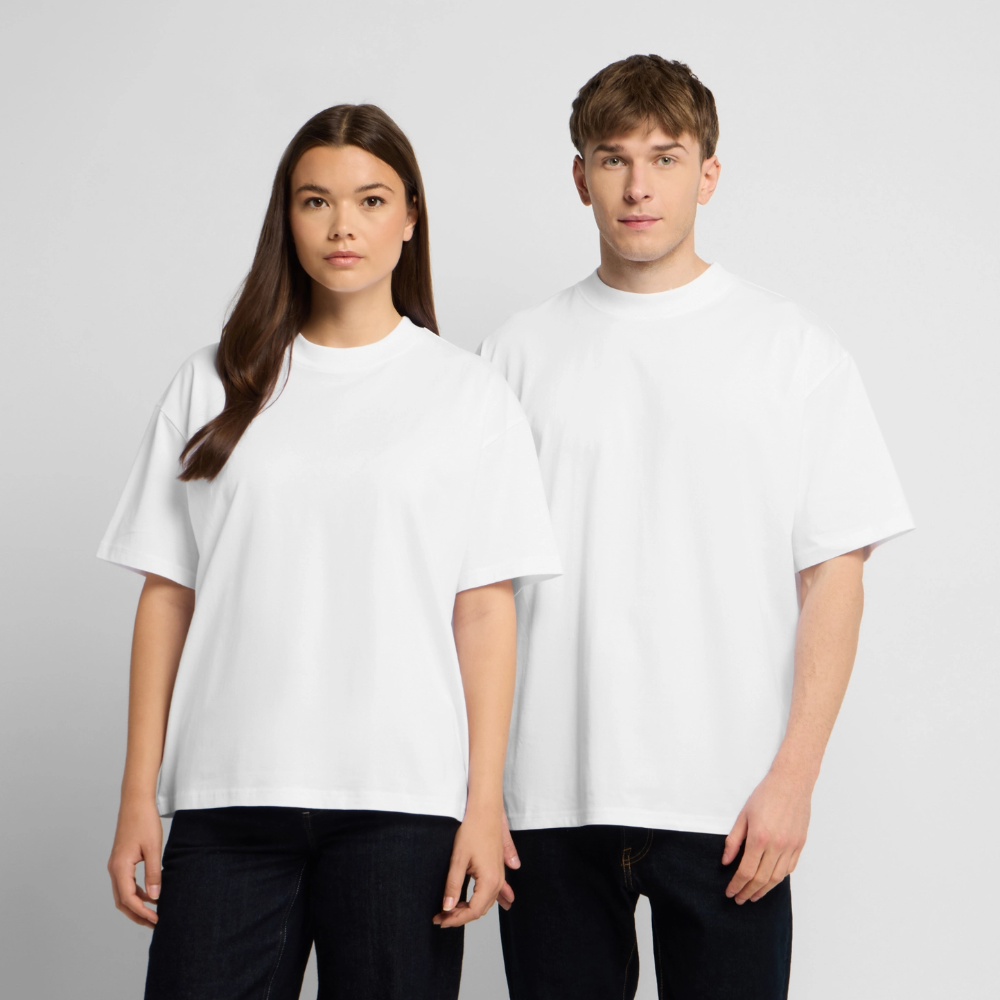 Oversized Heavyweight T-Shirt - Jesus begegnet heute noch! - Weiß
