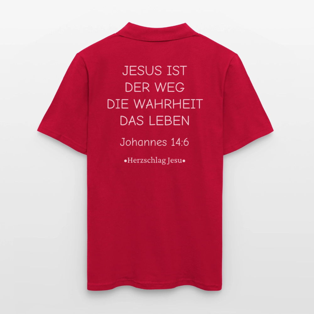Männer Poloshirt - Johannes 14:6 - cherry red