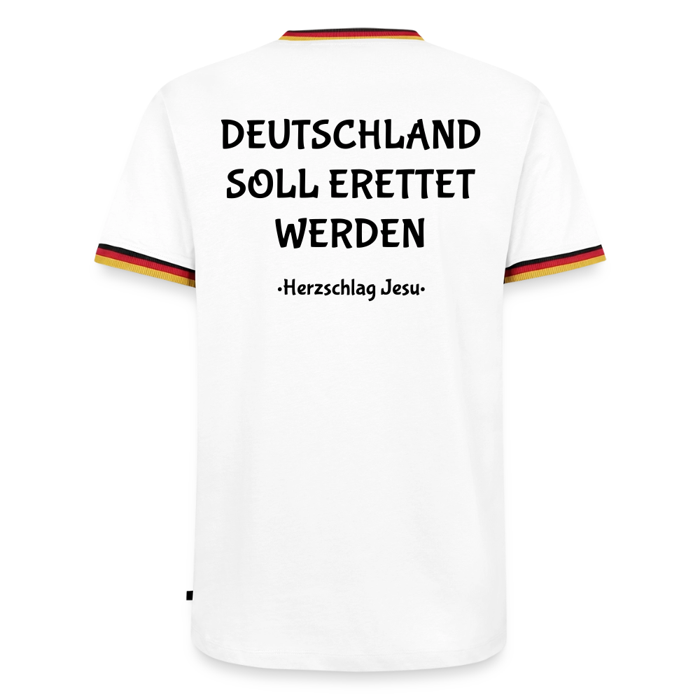 Deutschland T-Shirt - Deutschland soll errettet werden - Weiß/Dreifarbig