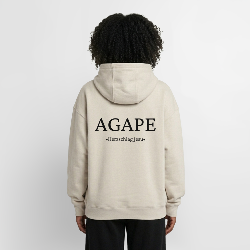Oversized Heavyweight Kapuzenjacke - Agape - Beige