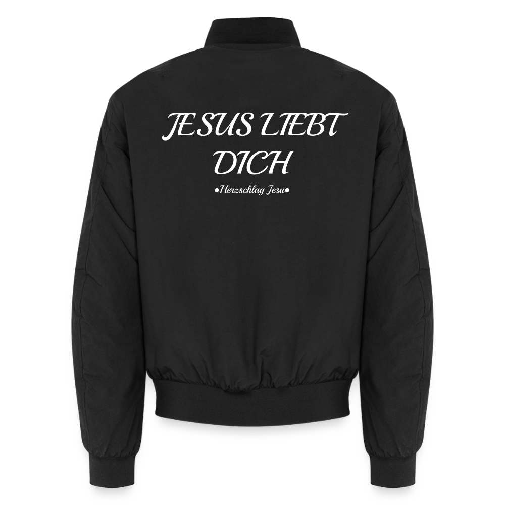 Bomberjacke - JESUS LIEBT DICH - Schwarz