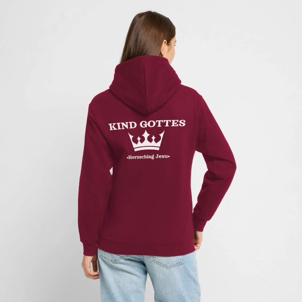 Hoodie - Kind Gottes - mit Krone - Bordeaux