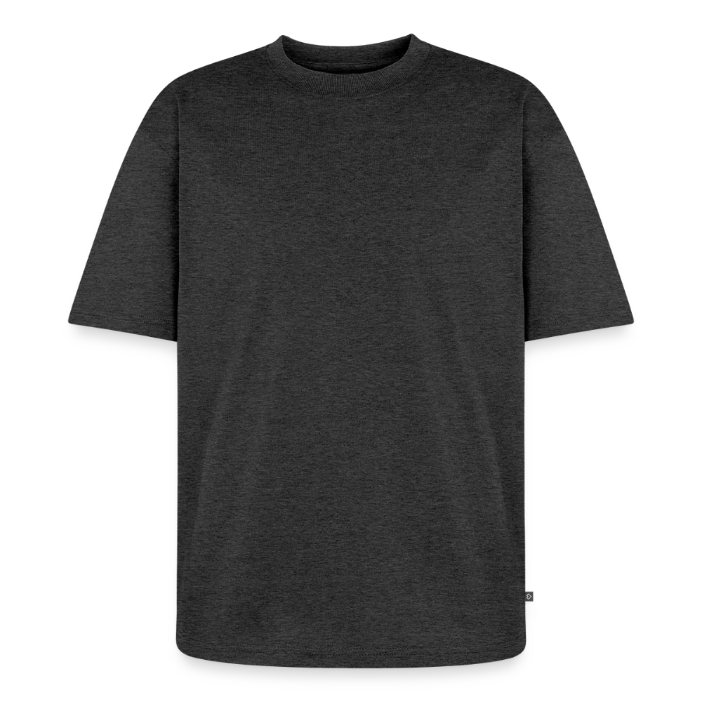 Premium Oversized Bio T-Shirt - Menschen Fischer - Anthrazit meliert
