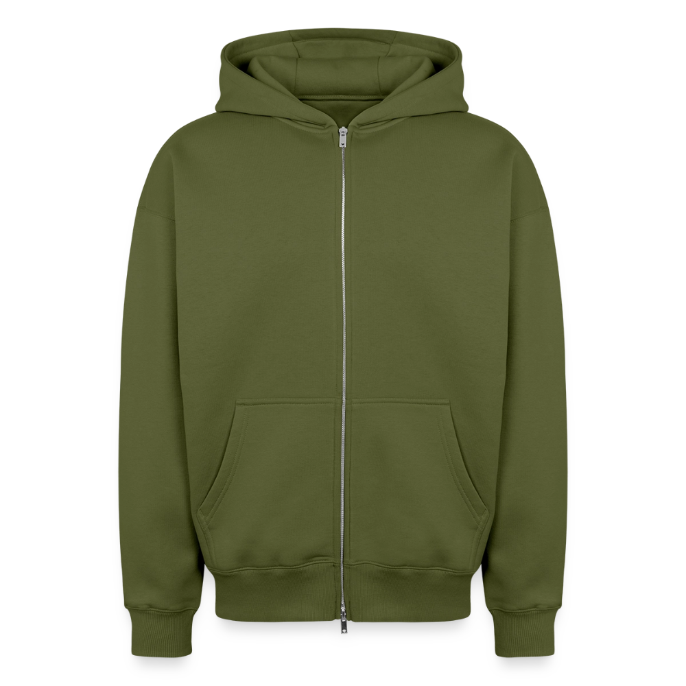 Oversized Heavyweight Kapuzenjacke - Jesus begegnet heute noch - Khaki