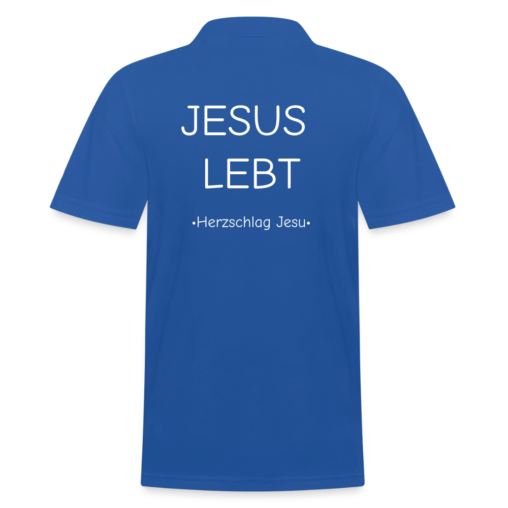 Männer Poloshirt - JESUS LEBT - Royalblau