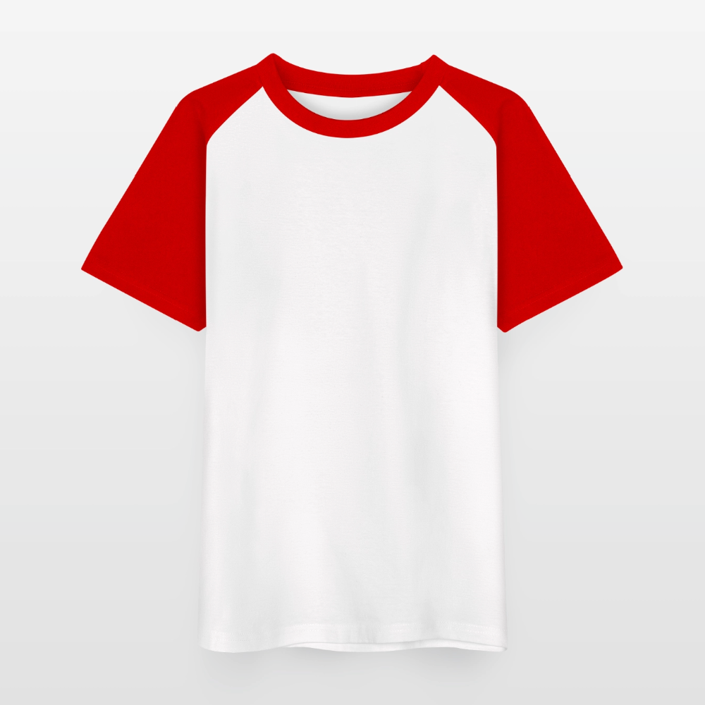 Kinder Baseball T-Shirt - Team Jesus 7 - Weiß/Rot