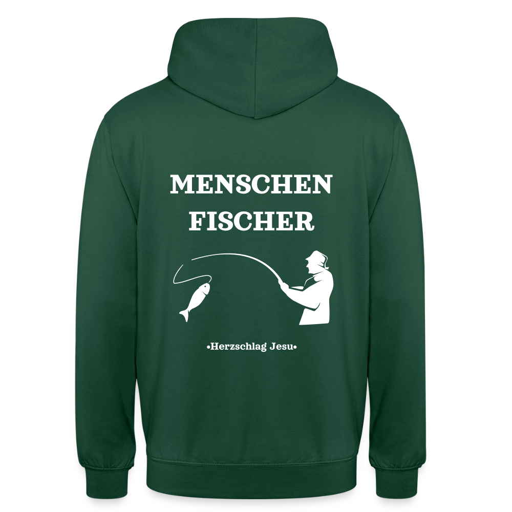 Hoodie -  Menschen Fischer - Flaschengrün