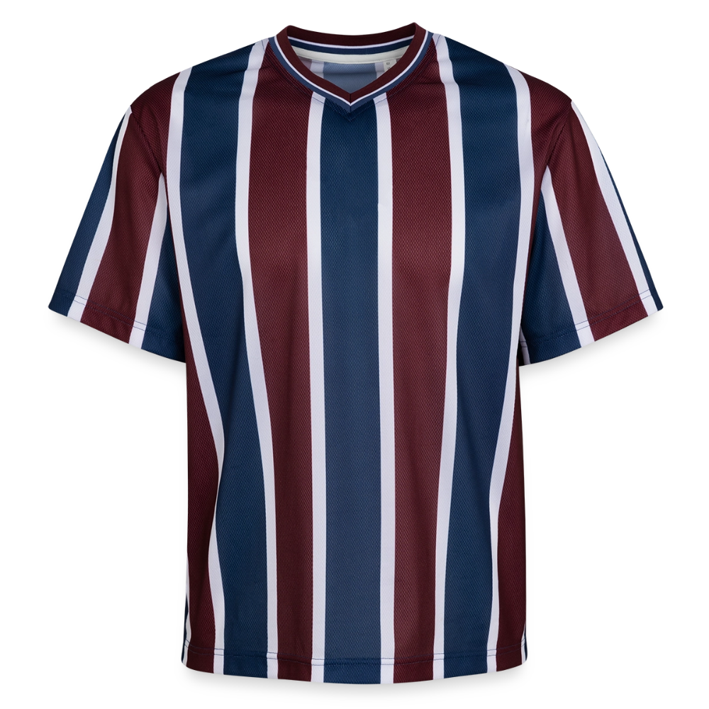 Football T-Shirt - Halloween Jesus Liebt dich Design - Bordeaux/Navy