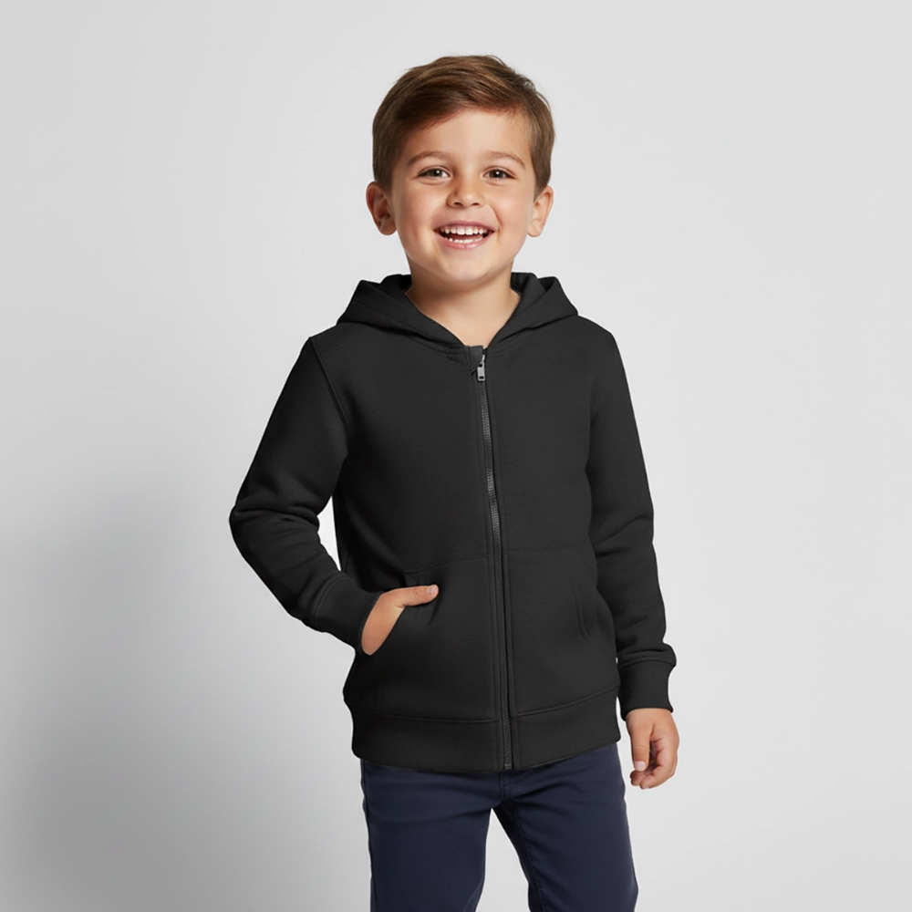 Kinder Premium Kapuzenjacke - Kind Gottes - mit Krone - Schwarz