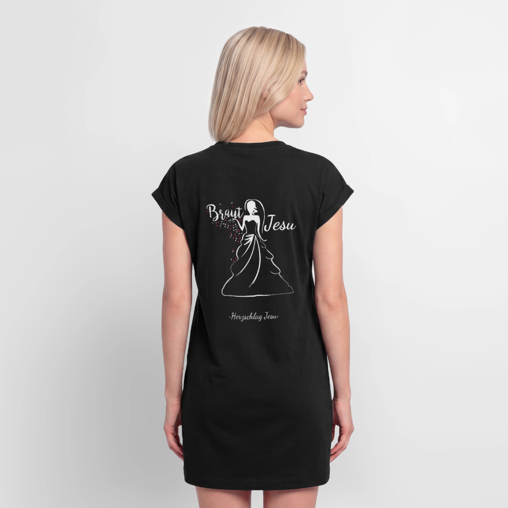 Frauen Premium Organic T-Shirt Kleid - Braut Jesu - Schwarz