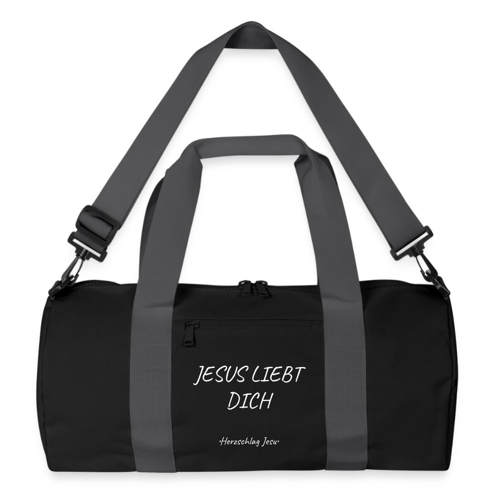 Reisetasche - Jesus liebt dich - Schwarz/Graphitgrau