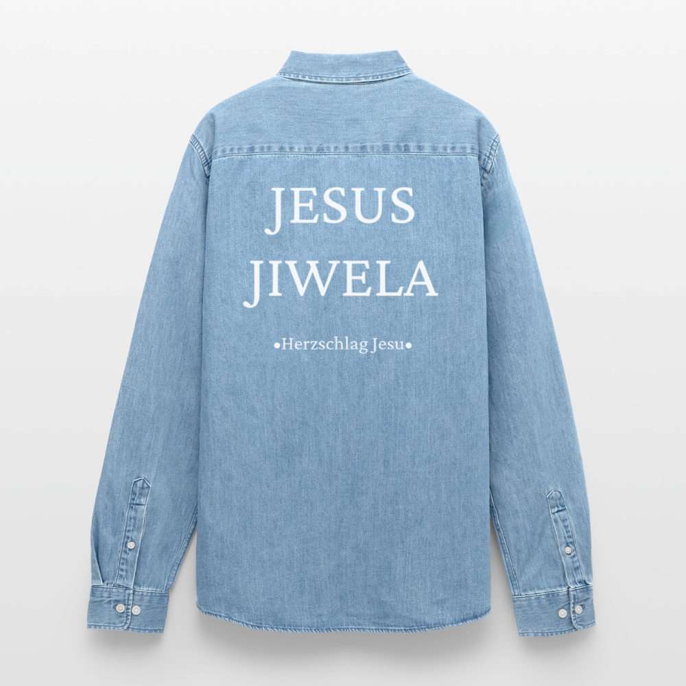 Männer Jeanshemd - Jesus Jiwela  - Romenes - verwaschenes Hellblau
