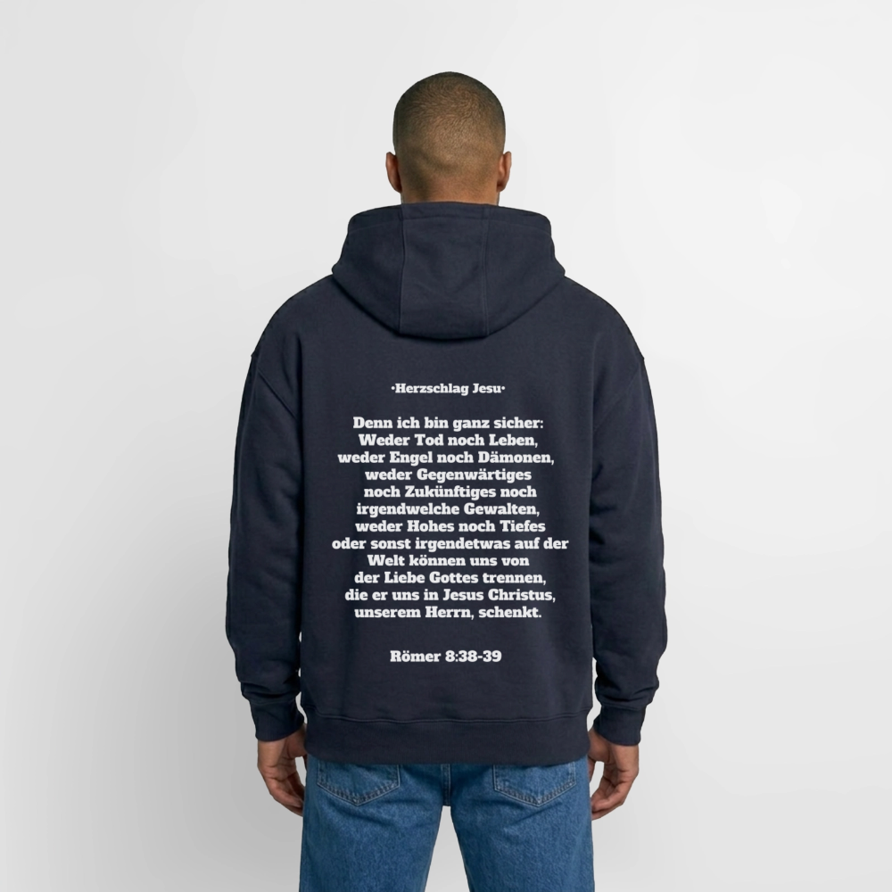 Oversized Heavyweight Kapuzenjacke - Römer 8:38-39 - Navy