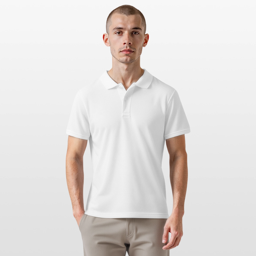 Männer Poloshirt - Jesus liebt dich - Weiß
