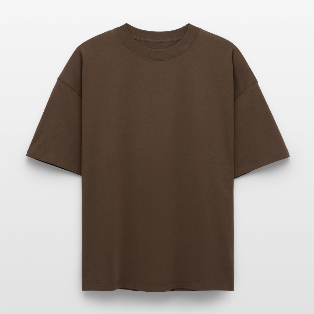 Premium Boxy Heavyweight Organic T-Shirt  -  Jesus begegnet heute noch! - Dunkelbraun