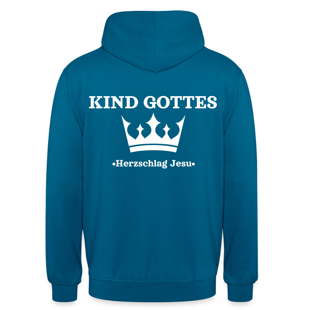 Hoodie - Kind Gottes - mit Krone - Tiefseeblau 
