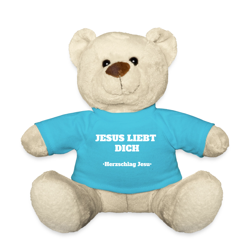 Teddy - Jesus liebt dich - Atollblau