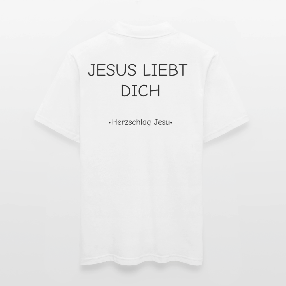 Männer Poloshirt - Jesus liebt dich - Weiß