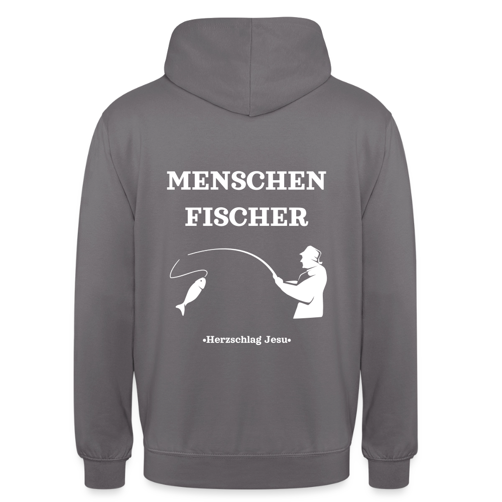 Hoodie -  Menschen Fischer - Mittelgrau