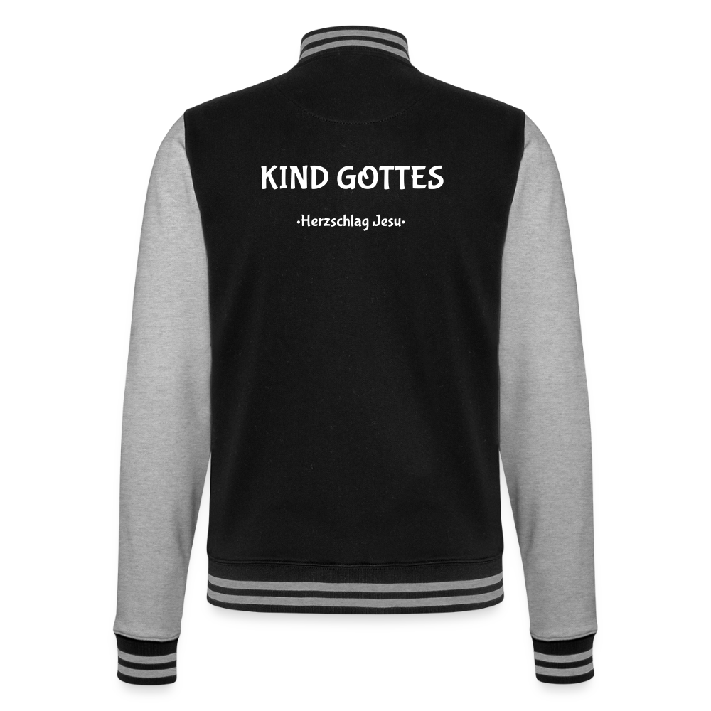 College-Sweatjacke - Kind Gottes - Schwarz/Grau meliert